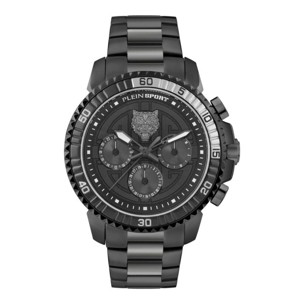 Plein Sport Powerlift Chronograph Watch Black Mens